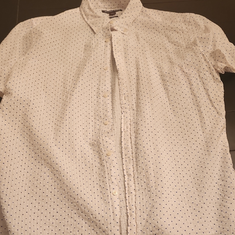 Men's Michael Kors Polka Dot Button-Up Shirt